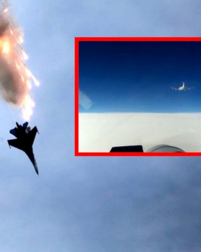 POGLEDAJTE – PAD RUSKOG SU-27: Pilot se katapultirao, letelica u plamenu “sletela” ko suvi list (VIDEO)