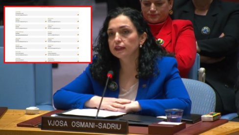 ДОКАЗ ЦРНО НА БЕЛО: Погледајте како је Вјоса Османи безочно лагала на седници СБ УН о Косову (ФОТО)
