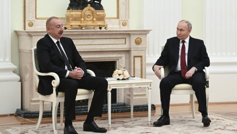PETERBURG POVEZUJU S INDIJSKIM OKEANOM: Veliki projekat Moskve i Bakua ugovoren tokom susreta predsednika Putina i Alijeva u Kremlju