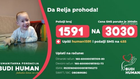 ZA RELJIN (4) PRVI KORAK: Humanitarna akcija za pomoć četvorogodišnjem Vrščaninu ZA RELJIN (4) PRVI KORAK: Humanitarna akcija za pomoć četvorogodišnjem Vrščaninu