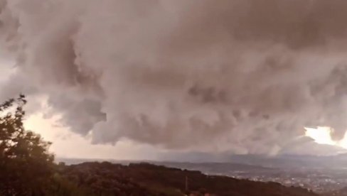 SAMO SE STAMNILO A ONDA JE GRUNULO: Snažno nevreme pogodilo Aleksinac, sledeći na udaru ovi delovi (VIDEO)