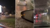 ПОПЛАВЉЕНА АУТОКОМАНДА: Јако невреме направило хаос у Београду - аутомобили заглављени (ВИДЕО)