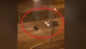 BIZARAN SNIMAK NEVREMENA U BEOGRADU: Kontejner jurio automobil na Vidikovcu (VIDEO)