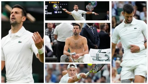 DŽABA IM SVE! Novak Đoković jači od neočekivanih problema, bezobrazne publike i sjajnog Runea! Neverovatni Nole u četvrtfinalu Vimbldona