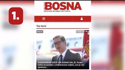 ISLAMISTI U PANICI: „Slobodna Bosna” prva tri udarna naslova posvetila napadima na predsednika Srbije! (VIDEO)