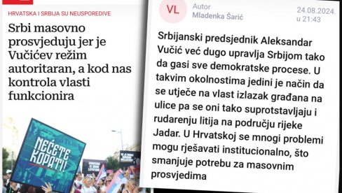 УСТАШЕ СВОМ СНАГОМ ПОДРЖАВАЈУ РУШЕЊЕ ВУЧИЋА: Усудили се да Србији држе лекцију о демократији, а они забранили Србе у Хрватској