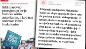 USTAŠE SVOM SNAGOM PODRŽAVAJU RUŠENJE VUČIĆA: Usudili se da Srbiji drže lekciju o demokratiji, a oni zabranili Srbe u Hrvatskoj