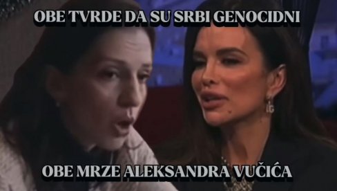 OBE TVRDE DA SU SRBI GENOCIDNI I OBE MRZE VUČIĆA: Pogledajte zašto je Marinika Tepić podržala Severinu (VIDEO)