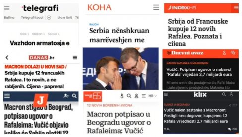 REGIONALNI MEDIJI LJUBOMORNO BRUJE O SRBIJI: Glavna vest kupovina novih 12 rafala od Francuske (VIDEO)