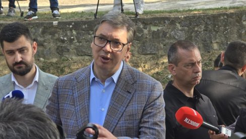 VUČIĆ U PODRINJU: Predsednik obilazi kompleks crkve Uspenja presvete Bogorodice (FOTO/VIDEO)