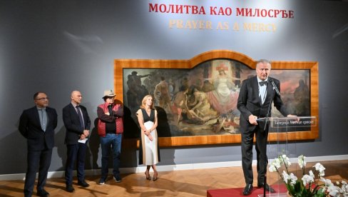 MILOSRĐEM PROTIV ZLA  :  U Galeriji Matice srpske nesavakidašnja izložba  slika Alfonsa Muhe i Predraga Đakovića (FOTO)