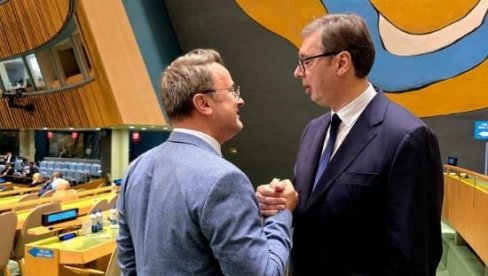 VUČIĆ SE SASTAO SA BETELOM U UN: Hvala dragom prijatelju što je došao da sasluša moj govor