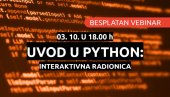 BESPLATAN VEBINAR: Zašto je Python idealan za početnike 03.10. u 18:00