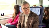 OD BEOGRADA DO SUBOTICE ZA SAT I 10 MINUTA: Vučić na testiranju brze pruge od Novog Sada do Subotice (VIDEO)