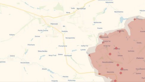 (MAPA) RUSI NAPREDUJU KA KLJUČNOM GRADU UKRAJINE: Pokrovsk sve bliže padu