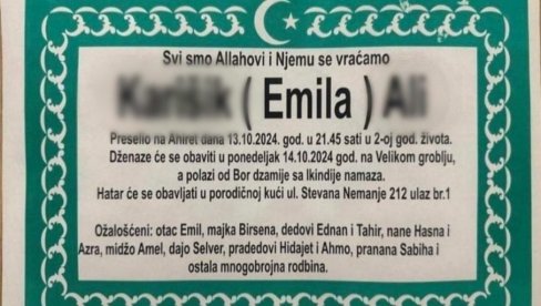 НОВИ ПАЗАР ЗАВИЈЕН У ЦРНО: Данас сахрана дечака који је пао са 4. спрата