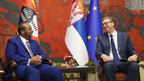 DOMAĆIN PREDSEDNIK VUČIĆ: Kralj Esvatinija Msvati Treći u poseti Srbiji - Počeo sastanak (VIDEO)