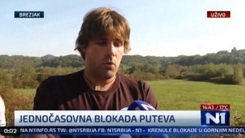 DEMONSTRANT PORUČIO OPOZICIJI: Došli ste na blokadu da biste dobili političke poene, a i vi biste otvorili rudnik (VIDEO)