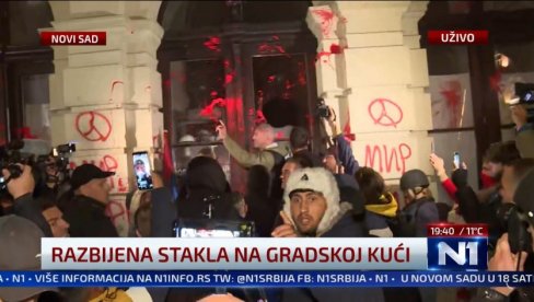 POGLEDAJTE ŠTA SU DIVLJACI URADILI U NOVOM SADU: Nasilni protestanti demoliraju, razbijaju, ruše... (FOTO/VIDEO)