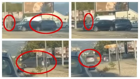 SNIMLJEN UBICA KAVČANA U BEKSTVU? Da li je ovo likvidator Lipovine i Pejakovića - mladić sa kapuljačom uleće u parkirani auto i beži (VIDEO)