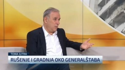 KAKAV BEZOBRAZLUK: Ponoš tvrdi da bi on obnovio zgradu Generalštaba da je na vlasti, a bio je na vlasti do 2012. - i ništa (VIDEO)