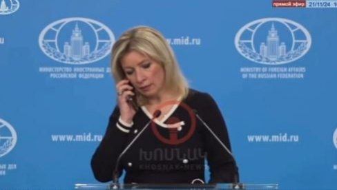 ŠOK NA KONFERENCIJI ZAHAROVE: Zazvonio telefon, ona se javila i sve se čulo - "Ne komentarišemo napad balističkih raketa" (VIDEO)