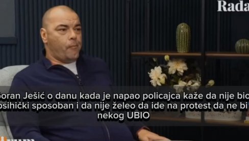 OVAJ ČOVEK JE NA SLOBODI? Ješić o danu kada je udario policajca: Psihički nisam bio sposoban, UBIO bih nekoga od njih! (VIDEO)