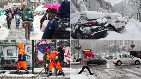 СРБИЈА ПОД СНЕГОМ: Падавине не престају, очекује се нових пола метра покривача! Уведен четврти степен приправности, падају стабла и бандере