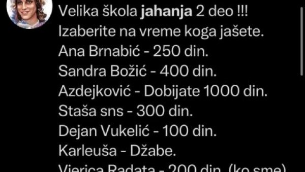 НАЦИСТИЧКИ ПРОГРАМ ОПОЗИЦИЈЕ: Јахање политичких неистомишљеника! (ФОТО)