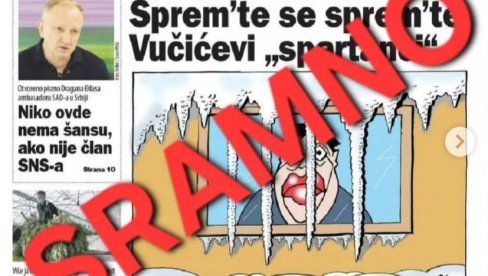 ВУЧИЋ О НАСЛОВНОЈ СТРАНИ ДАНАСА: Пропадају им бесмислени протести, лагаће све више - Само мирно, победиће Србија, као и увек