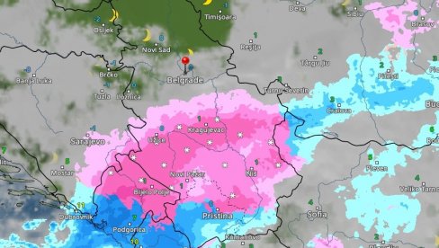 (MAPA) POGLEDAJTE KAKO ĆE SE KRETATI SNAŽNA OLUJA U SRBIJI: Samo ovaj deo zemlje će biti „pošteđen“