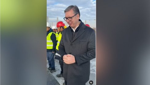 VUČIĆ SA GRADILIŠA EKSPO: Ispred vremena smo, stvari idu odlično - Hvala svima koji se bore za Srbiju (VIDEO)