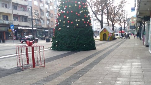 UKRASI DOBILI NOGE: Novogodišnja jelka u centru Požarevca ostaje bez dekoracije