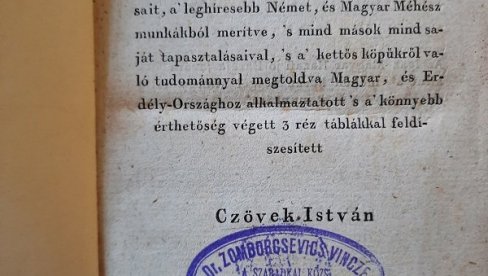 SAVETI ZA PČELARE S POČETKA 19. VEKA: Gradski muzej u Subotici predstavlja priručnik „Najnovija i najkorisnija knjiga o pčelarstvu”