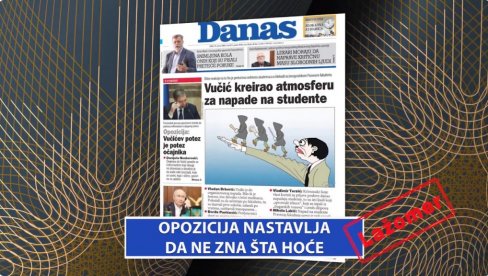 OPOZICIJA NASTAVLJA DA NE ZNA ŠTA HOĆE