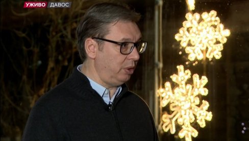 VUČIĆ IZ DAVOSA ZA RTS: Ako bi se rešio sukob u Ukrajini onda sve procene idu na više