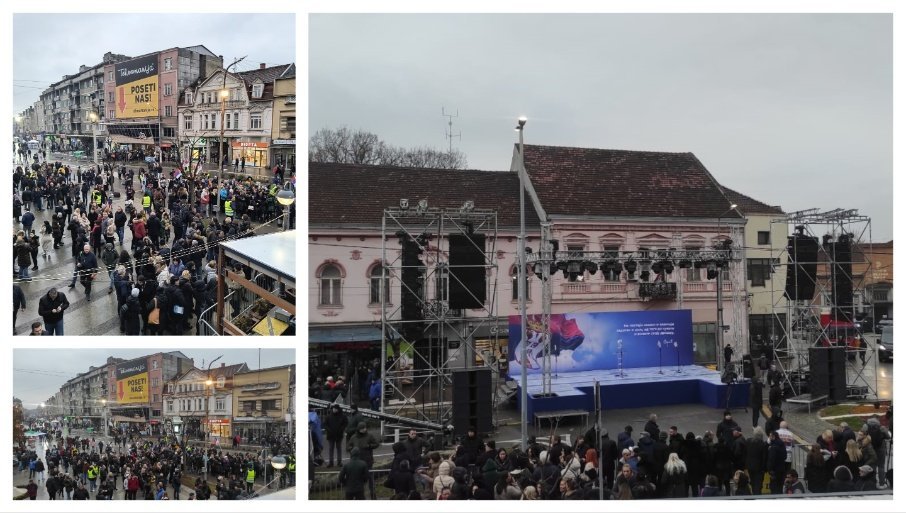 NAROD POČEO DA SE OKUPLJA NA TRGU U JAGODINI: 