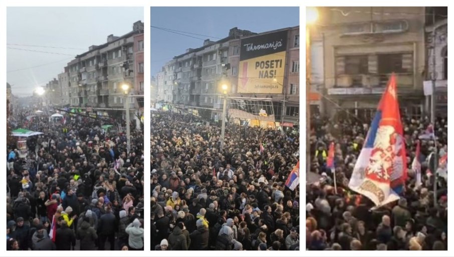 REKE LJUDI SE SLILE U JAGODINU: Pogledajte šta se upravo dešava na glavnom Trgu gde uskoro počinje skup (VIDEO)