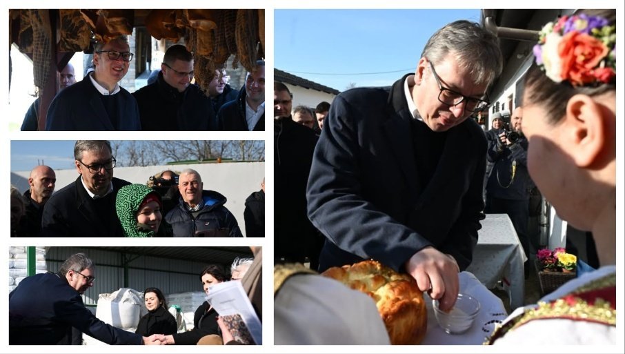 OVA PREDIVNA PORODICA JE PRIMER KAKO SE TEŠKIM RADOM NAPREDUJE Vučić sa narodom: Vidoje je odličan domaćin, a imanje prelepo