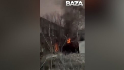 STOTINE LJUDI ZAROBLJENO U ZGRADI KOJA GORI Dramatični snimci iz Mosvke: Evakuacija u toku, ima povređenih  (VIDEO)