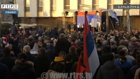 VELIKI MITING PODRŠKE DODIKU U BANJALUCI: Došli smo da odbranimo predsednika i Srpsku (VIDEO)