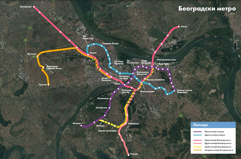 Карта метро белграда на русском языке